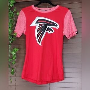 Fanatics Atlanta Falcons Red Short Sleeve Stretchy Women's T-shirt Size Small